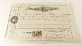 Antike Quittung R. Varin-Bernier & Cie 1906 Frankreich