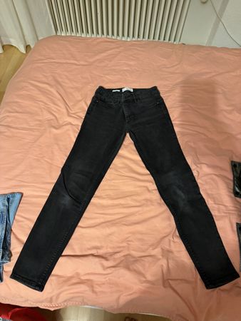 MNG Denim Jeans Slim Fit Black Size EUR 36 Used