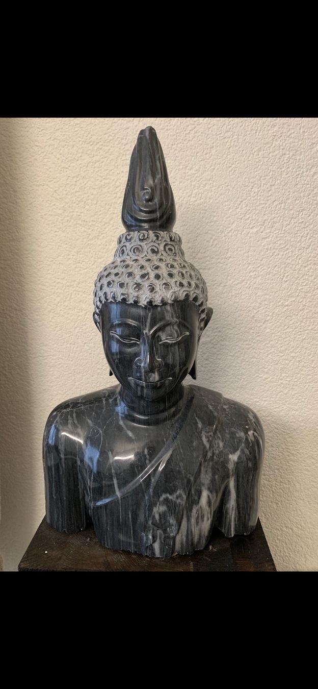 Sculture & Statue: Schwarze Marmor Buddha Büste – Usato da Altstätten SG venduto da Edeco