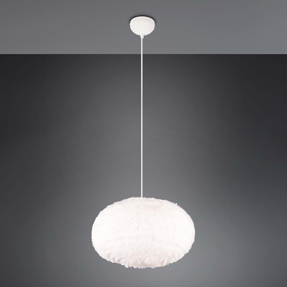 Lampadari & plafoniere: Pendelleuchte, Weiss, Plüsch, 50 cm Ø – Nuovo (secondo la descrizione) da Kreuzlingen venduto da Smart-Light