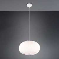 Pendelleuchte, Weiss, Plüsch, 50 cm Ø