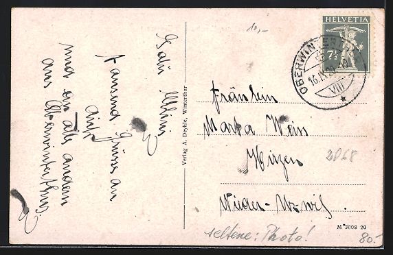 Cartoline postali: AK Oberwinterthur, Kirche mit Eulach – Usato da Berlin venduto da bartko-reher 1