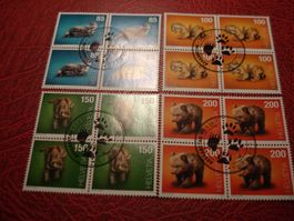 Satz Tierbabys 2017, FDC + Lose Viererblock ET-o