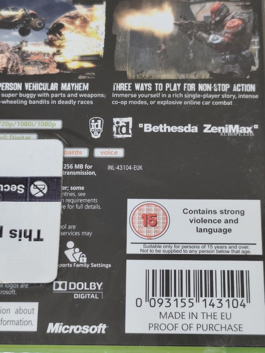 Spiele: Jeu Microsoft Xbox 360 Neuf Sealed Rage – Neu und originalverpackt aus Middes von Greg2707 8