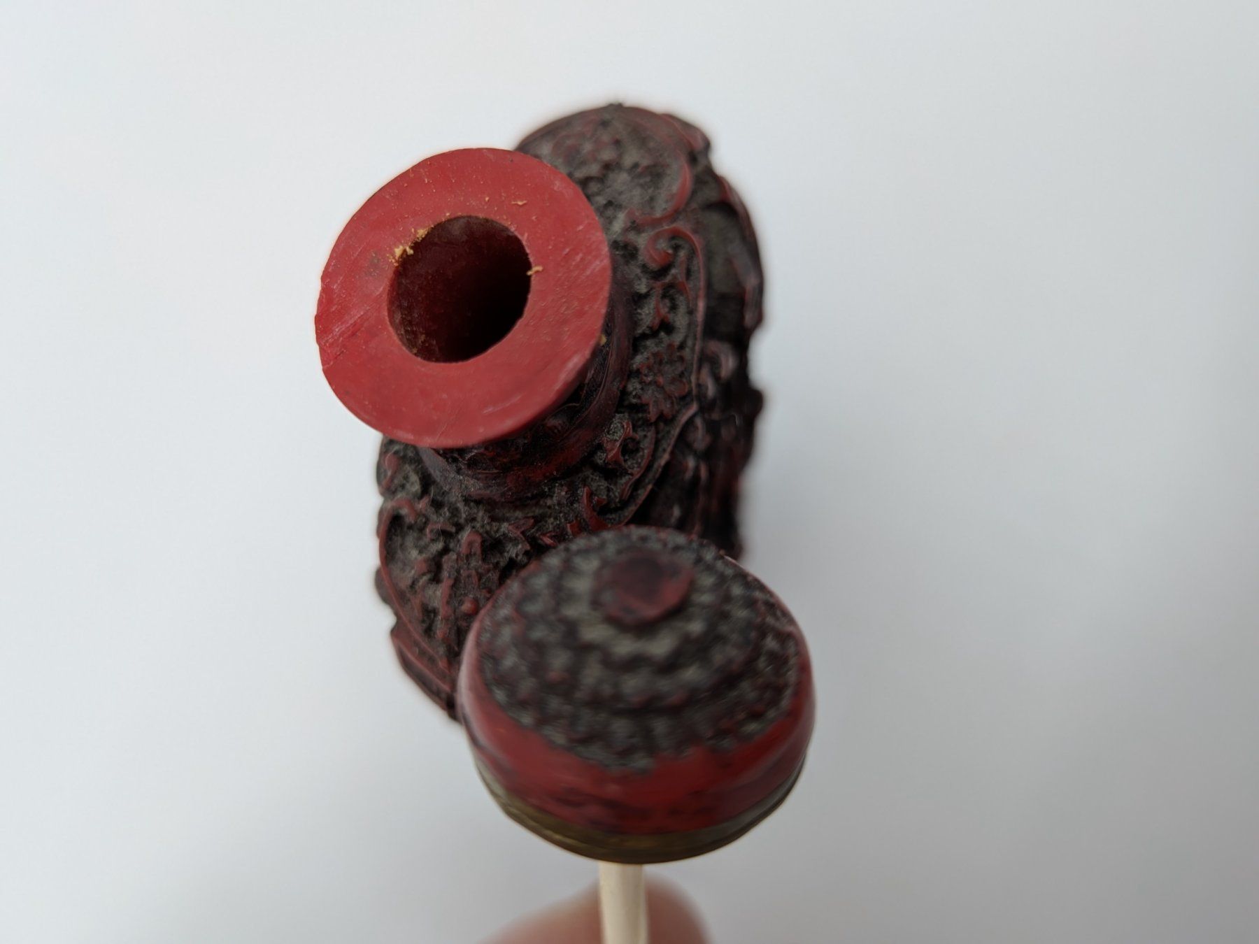 Sculture & Statue: Chinesisches Rotlack Schnupftabakfläschen Snuff bottle – Usato da Emmen venduto da Brockofsky 4
