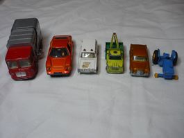 6x Spielzeugautos - Matchbox - Jet Car Norev