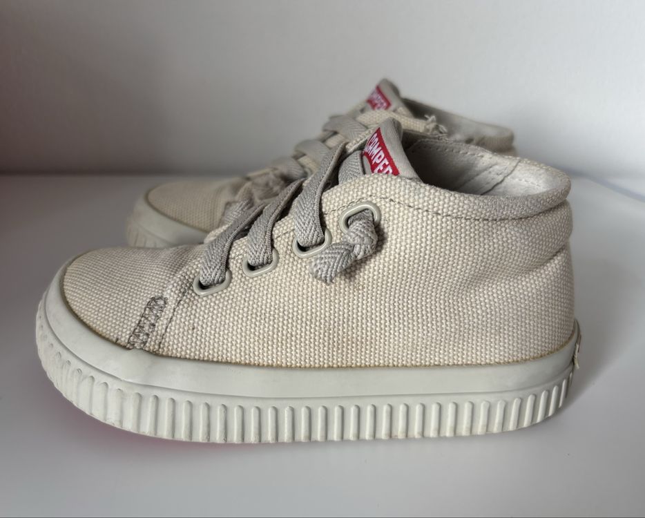 Camper Schuhe für Jungen: Camper Kids Canvas Sneakers beige Stoff rot 28 – Gebraucht aus Rebstein von wendy321meins 3
