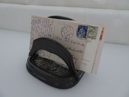 antiker Briefständer / Kartenhalter / Schreibtischzubehör