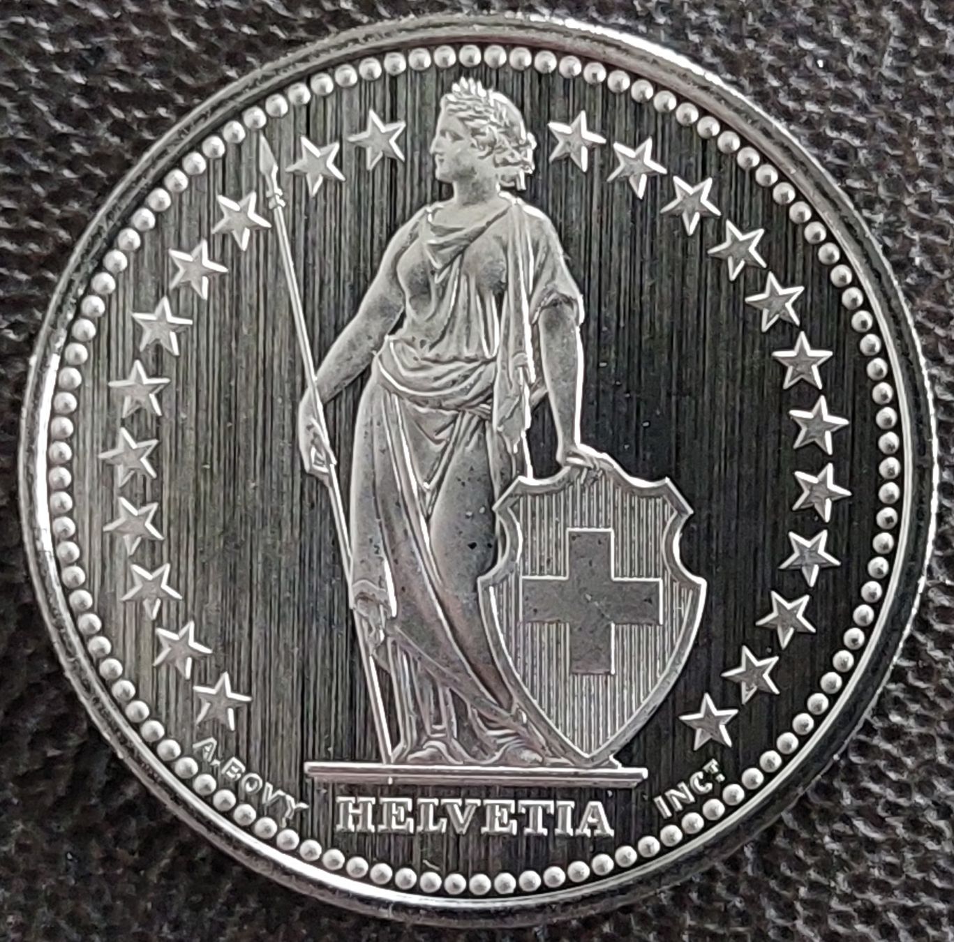 Tutti le monete: 1 Franken 2023 stgl. / aus Münzsatz – Nuovo (secondo la descrizione) da Arch venduto da coinsandmore 1