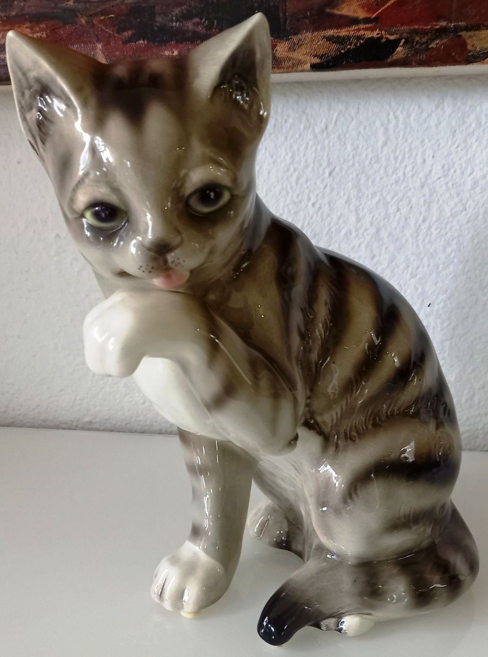 Statuette: Wunderschöne. grosse Katze von Göbel – Usato da Wallisellen venduto da prada008