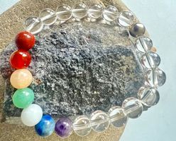 Chakra Bergkristall Armband Jade Amethyst Karneol Silber