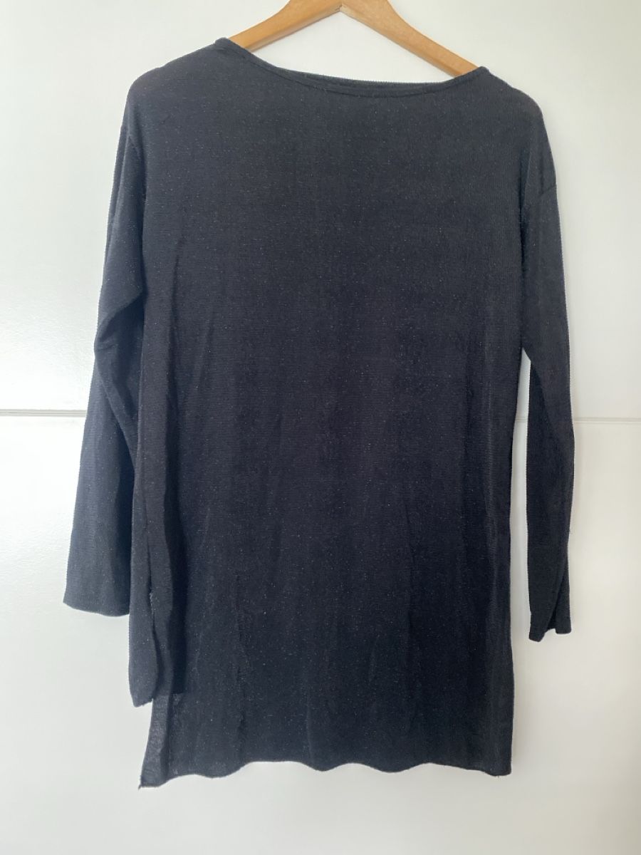 Maglioni & Felpe: schwarzes, glitzer- schimmerndes Langarmshirt TODAY – Usato da Alpnach Dorf venduto da melbb 1