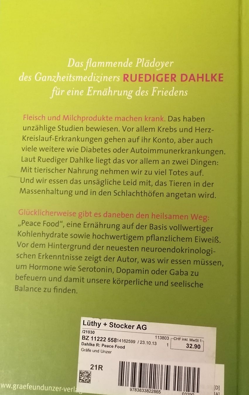 Libri: Peace Food Ruediger Dahlke – Usato da Gerolfingen venduto da oceanblue 1