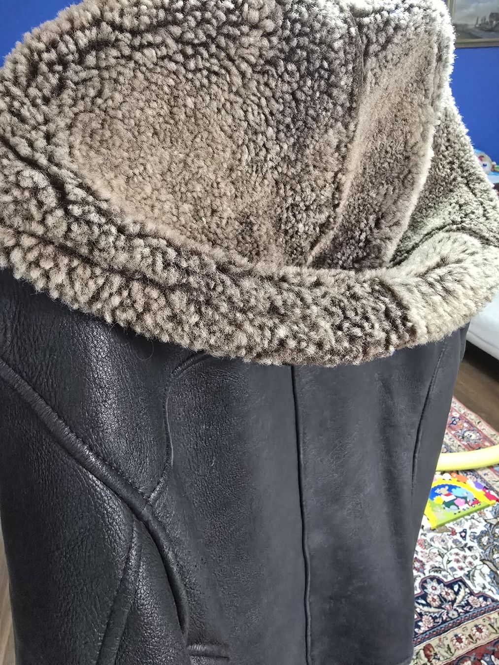 Jacken: Lederjacke aus echtem Shearling-Leder, sehr warm! Lamm – Gebraucht aus Baden von swiss-alps 5