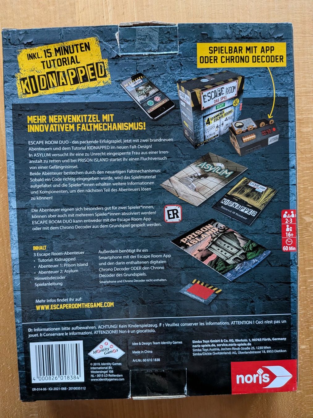 Giochi: Escape Room - Das Spiel - Erweiterung – Usato da Gonten venduto da Tierliebe13 1