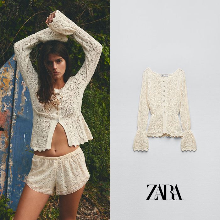 Zara Top: Zara Boho Crochet Cardigan  – Usato da Nyon venduto da My_wardrobe