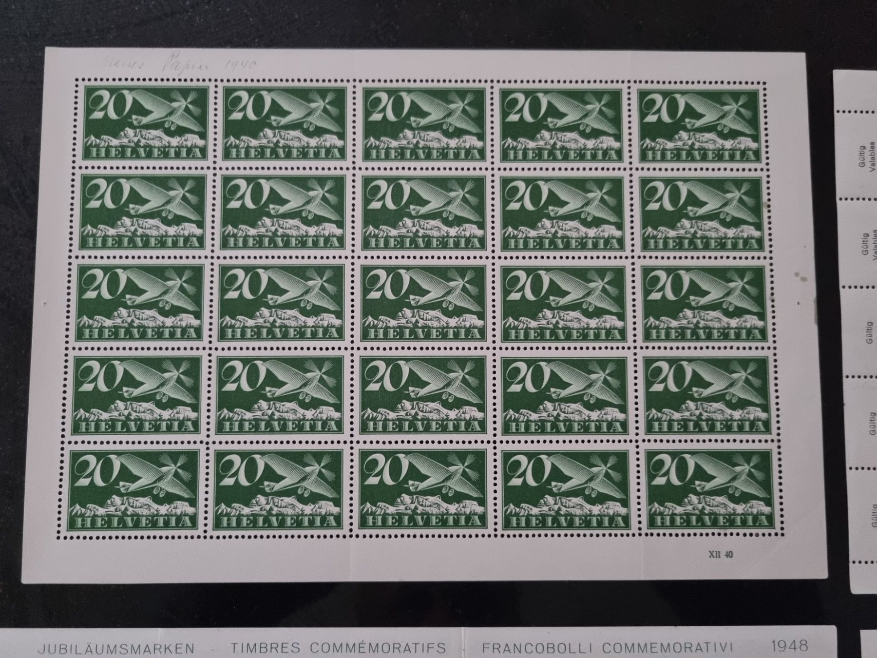 Tutti i francobolli: 1940-49 : 8 postfrische Originalbogen ** – Nuovo (secondo la descrizione) da Gümligen venduto da Geniusbuy 1