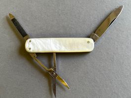 Antikes Perlmutt-Sackmesser Schär Zürich 66 mm - selten