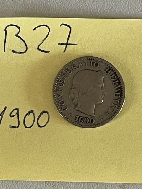 Tutti le monete: 5 Rappen - Schweiz - 1900 – Usato da Niederwil AG venduto da dahu75
