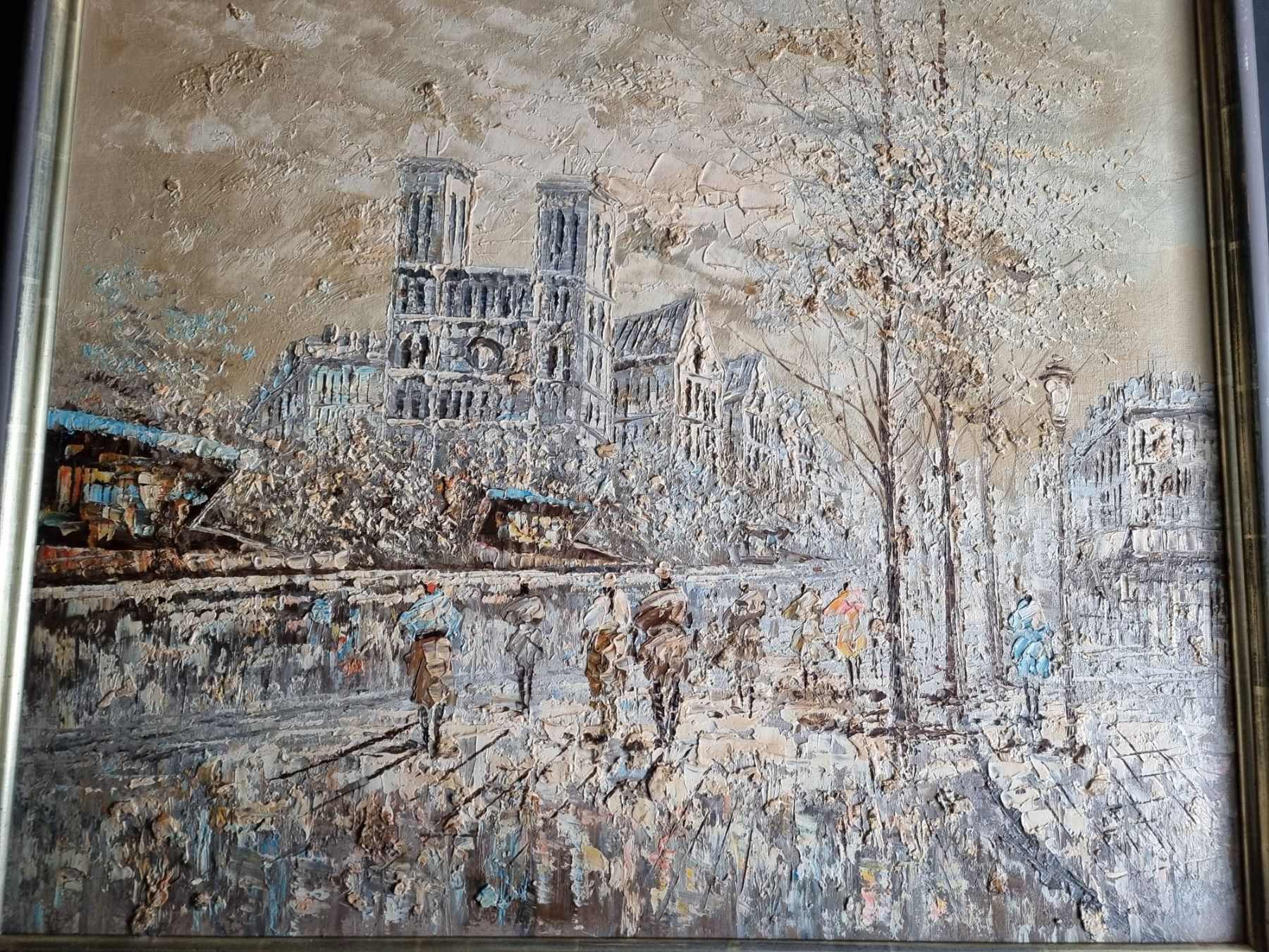 Gemälde: PARIS SPACHTELTECHNIK MIT RAHMEN – Gebraucht aus Gersau von grafik-kunst 1