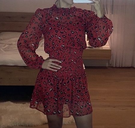 Abito River Island rosso a macchie-Tg. 34- 36 Perfetto!