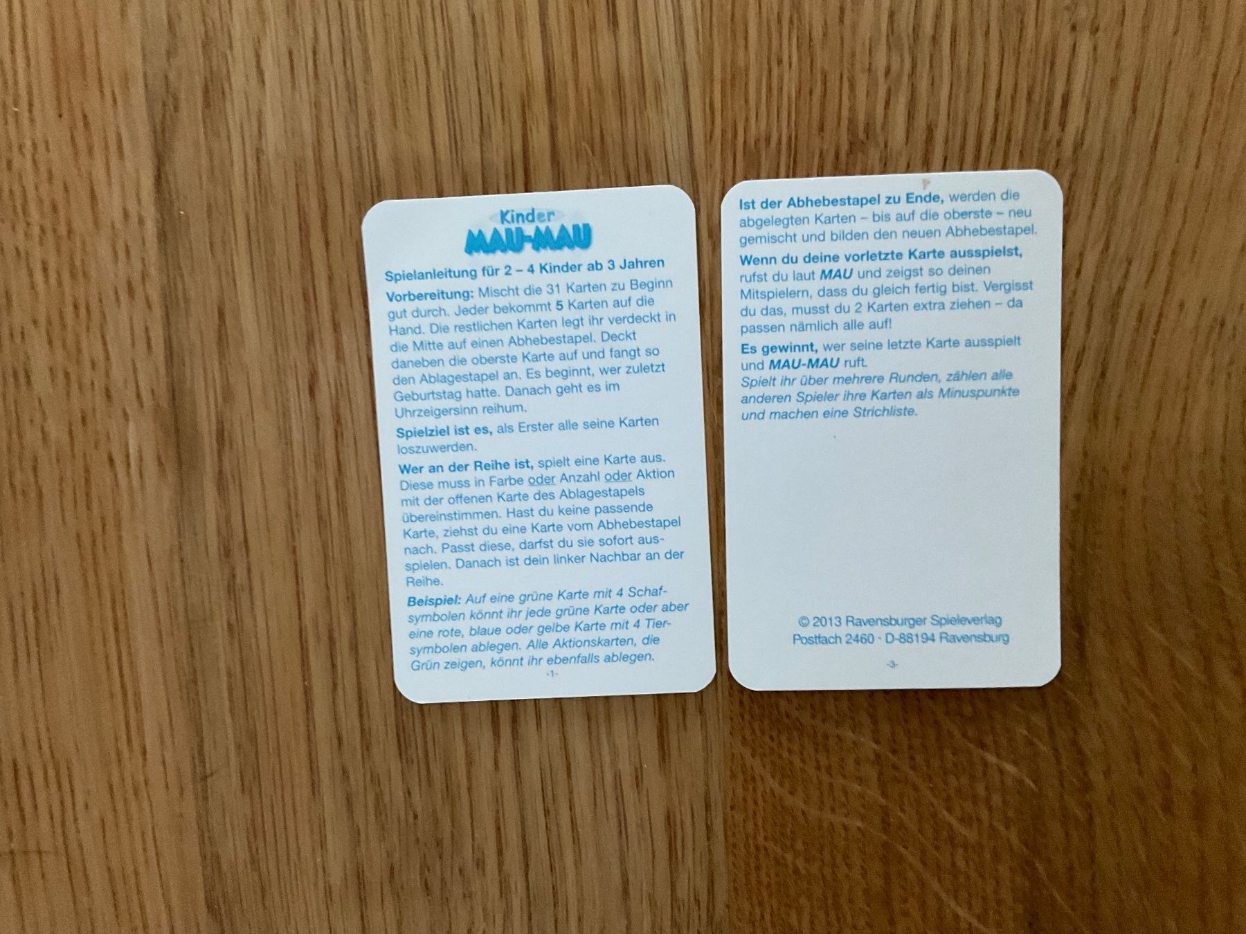 Ravensburger Giochi: Kinder Mau - Mau Kartenspiel – Usato da Wetzikon ZH venduto da Libelle01 2