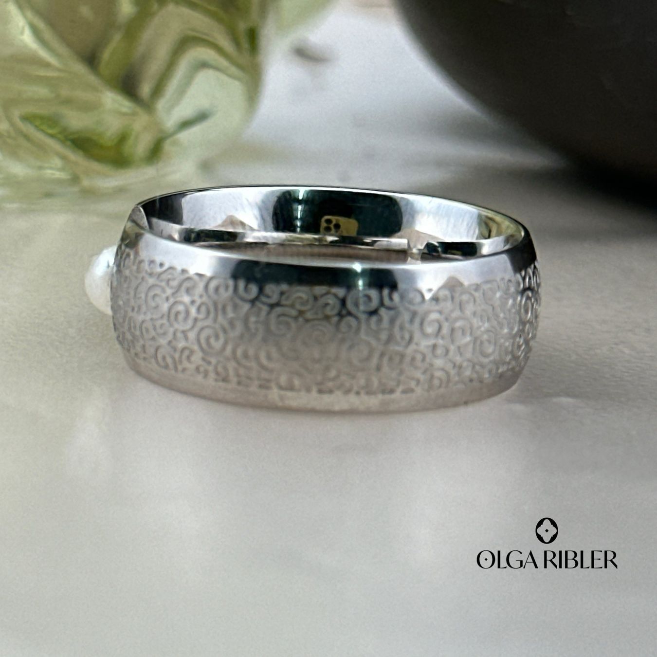 Olga Ribler Anelli: Edelstahl Perlen Ring Grösse 60 – Nuovo (secondo la descrizione) da Luzern venduto da Schmuckoutlet 1