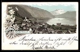 Litho Montreux, Vue sur la ville et le l