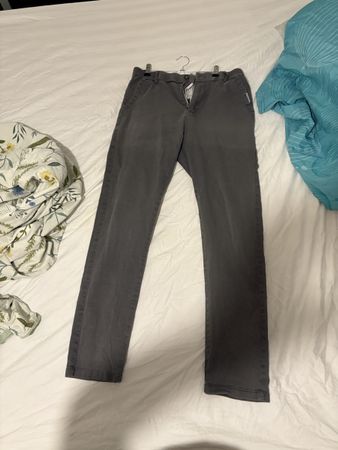 Herren Hose grau 31 Baumwolle
