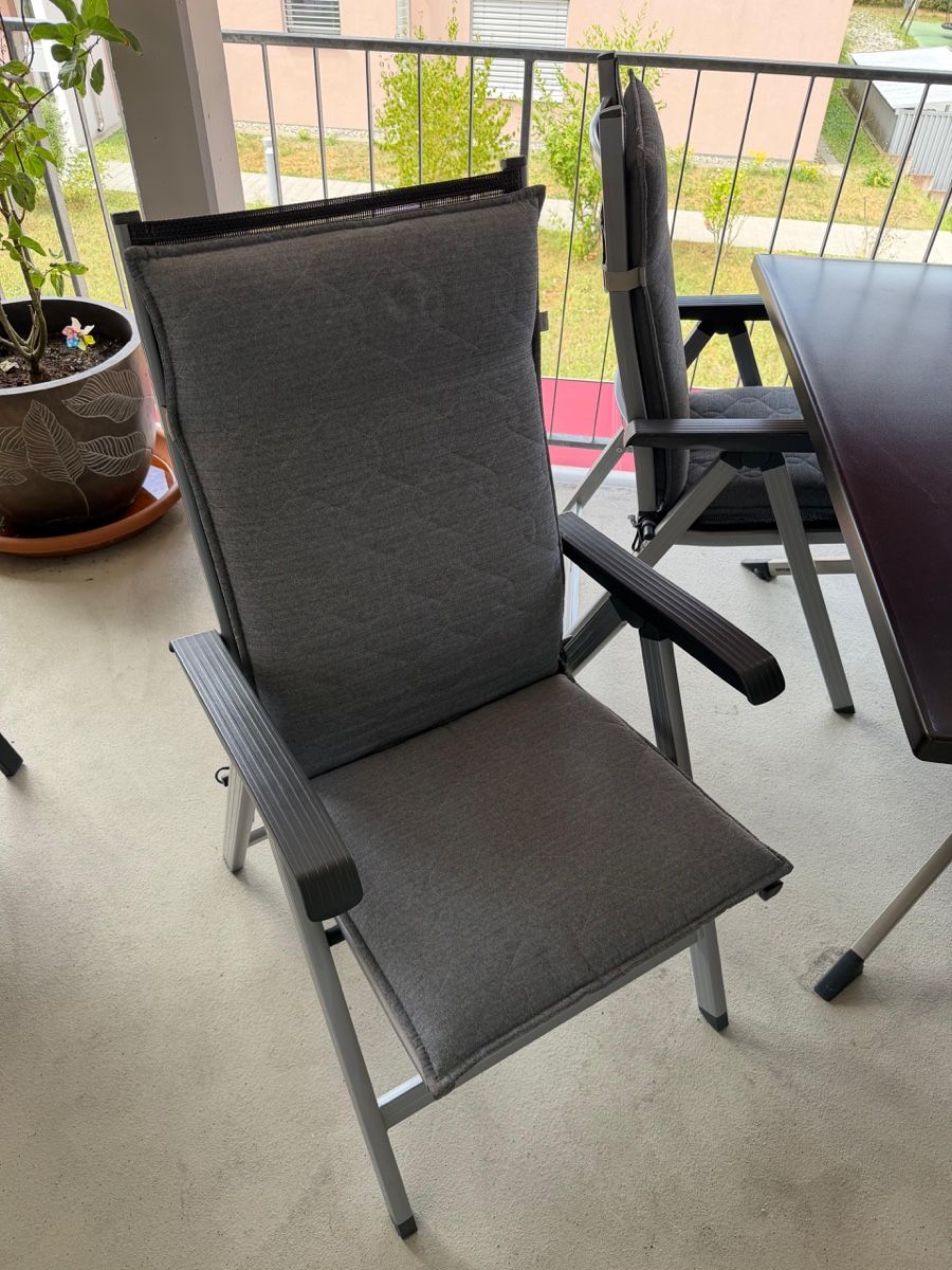 Kettler Set di tavolo e panche: Gartenset Tisch mit 4 Klappstühlen – Usato da Pfungen venduto da melos 3