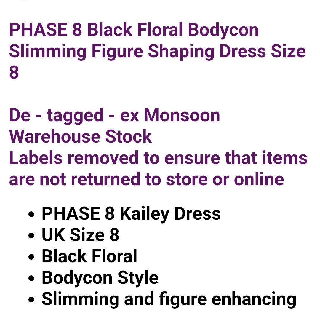 Phase Eight Vestiti: Phase eight dress UK 8 /EU34 – Nuovo (secondo la descrizione) da Berikon venduto da pangding 2