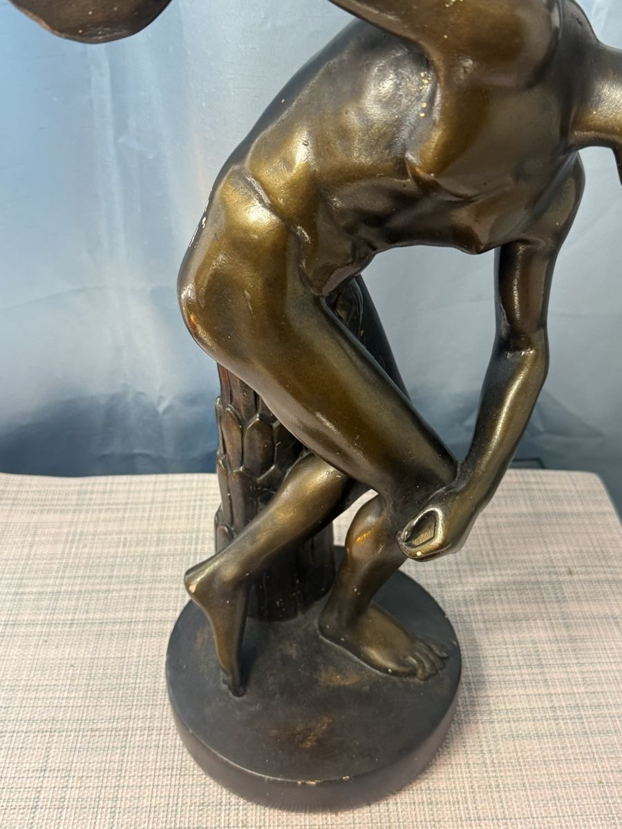 Sculture & Statue: Diskuswerfer / Athletenfigur, bronziert, ca. 40 cm – Usato da Grenchen venduto da swiss.antiques 3
