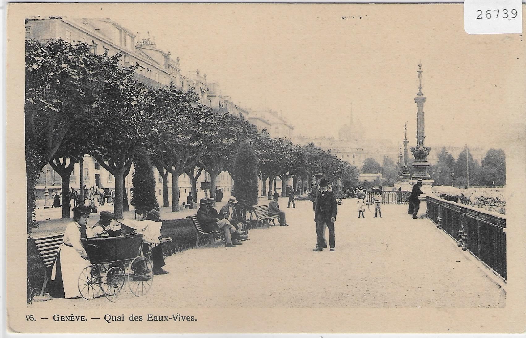 Cartoline postali: Geneve - Quai des Eaux-Vives - animee – Usato da Ettingen venduto da Kartenplanet