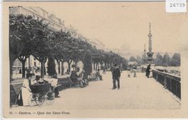 Geneve - Quai des Eaux-Vives - animee