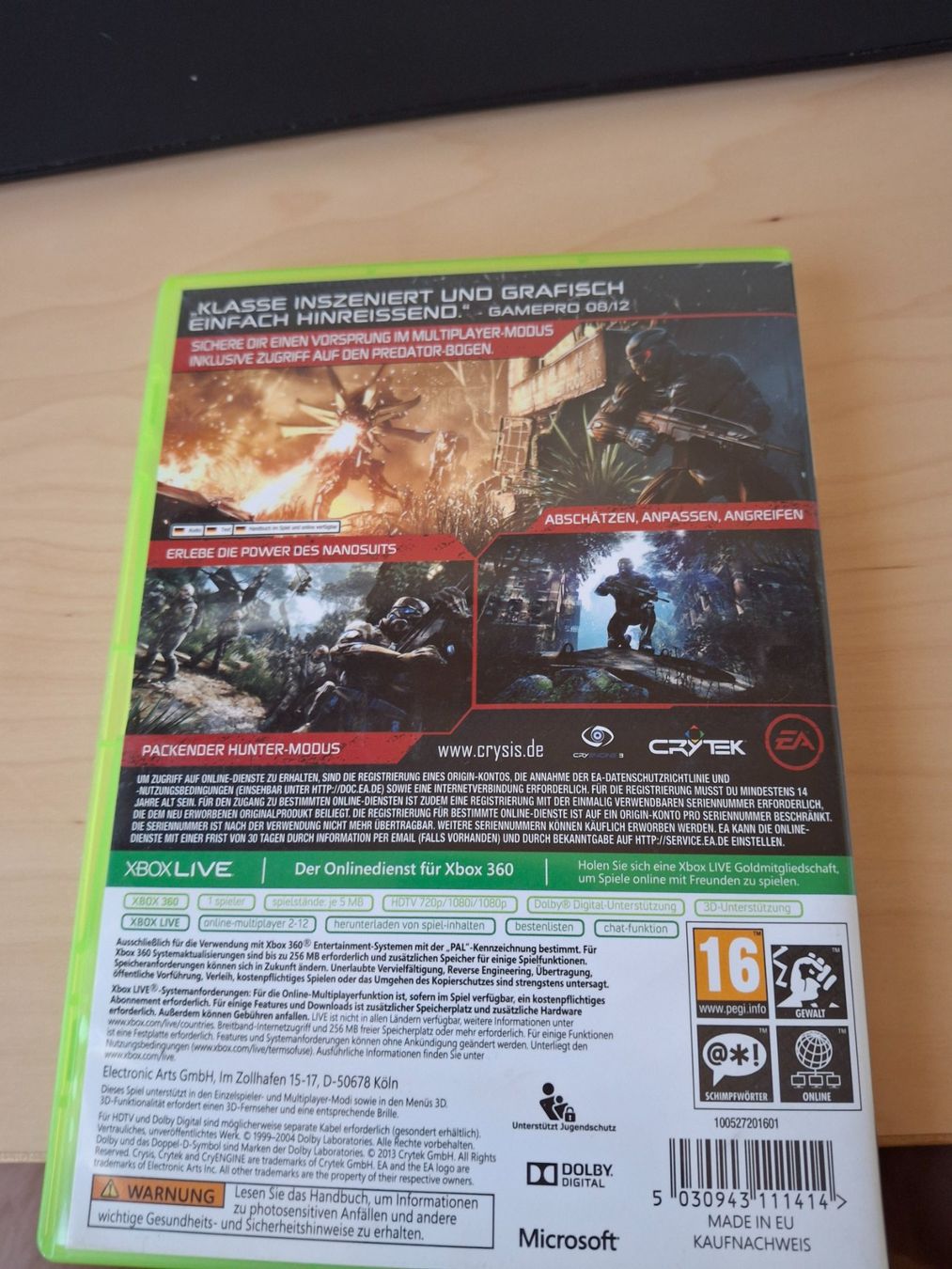 Jeux: CRYSIS 3 XBOX 360 – D'occasion à Ipsach par Wildlifecolors 1