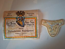 Etikette 1967er Rüdesheimer Rosengarten Ferd. Pieroth