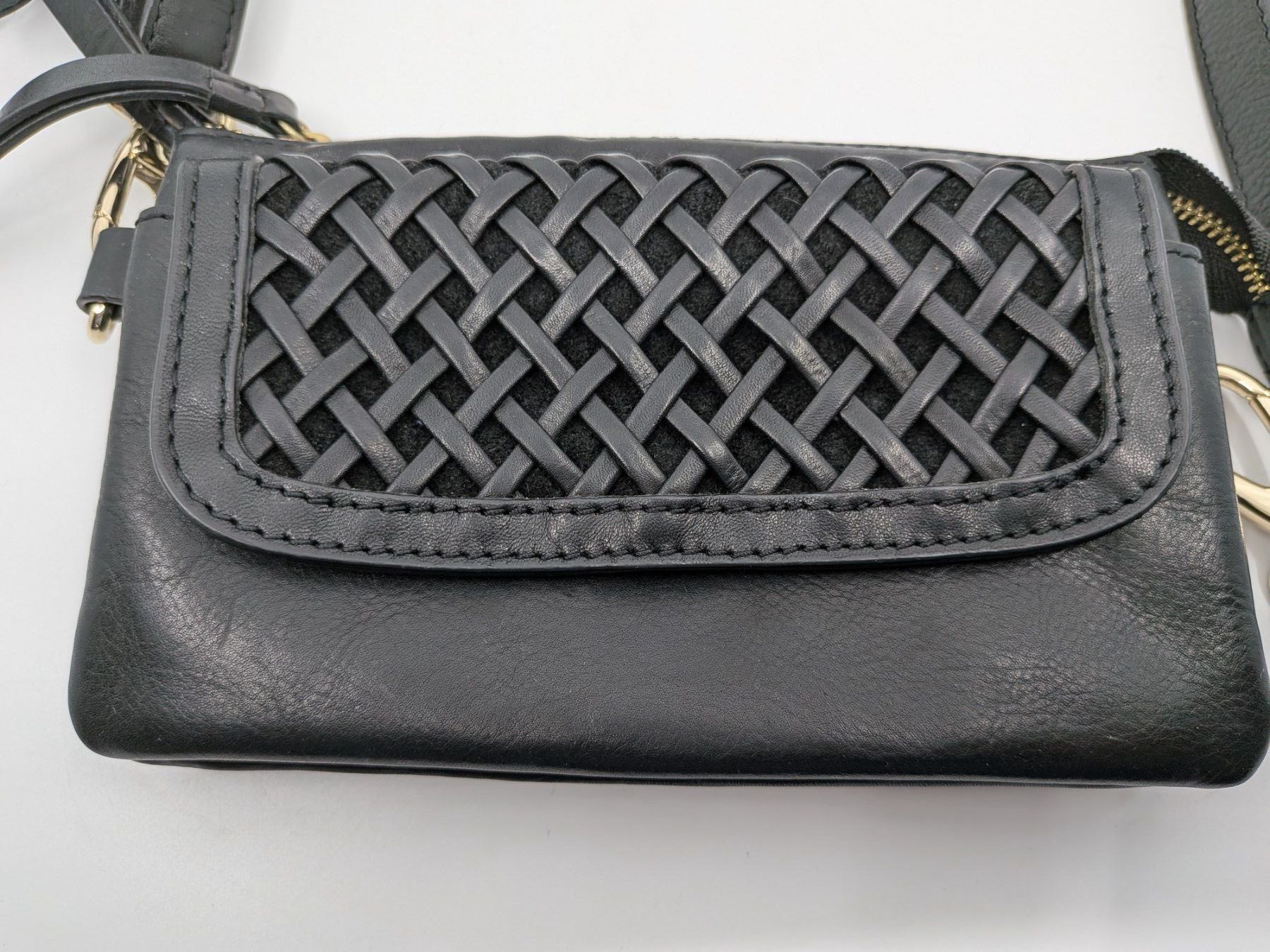 Borse: Schwarze Ledertasche als Umhängetasche oder Clutch – Usato da Emmen venduto da magelan