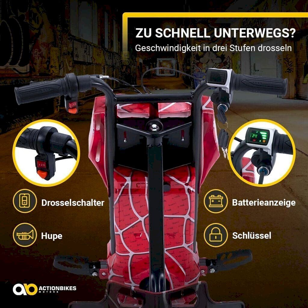 Véhicules pour enfants: Elektro-Drift-Trike Rot – Neuf avec emballage d'origine à Bottighofen par zaap 4