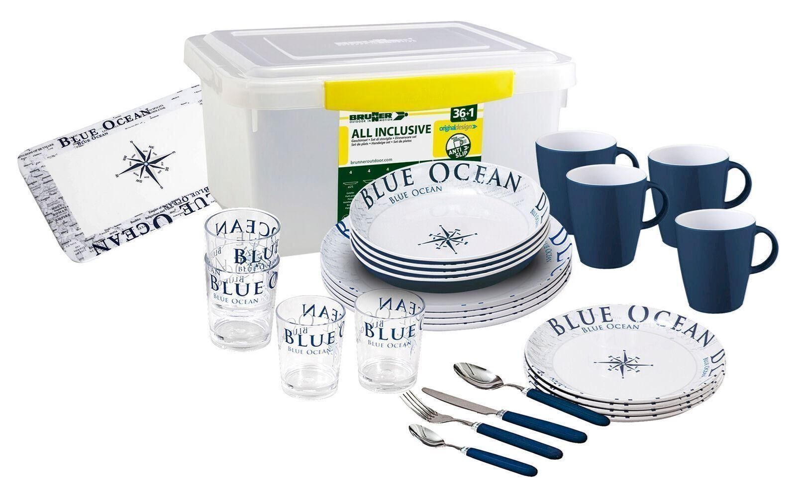 Services de table: Brunner All Inclusive 36 Blue Ocean – Neuf avec emballage d'origine à Bottighofen par zaap