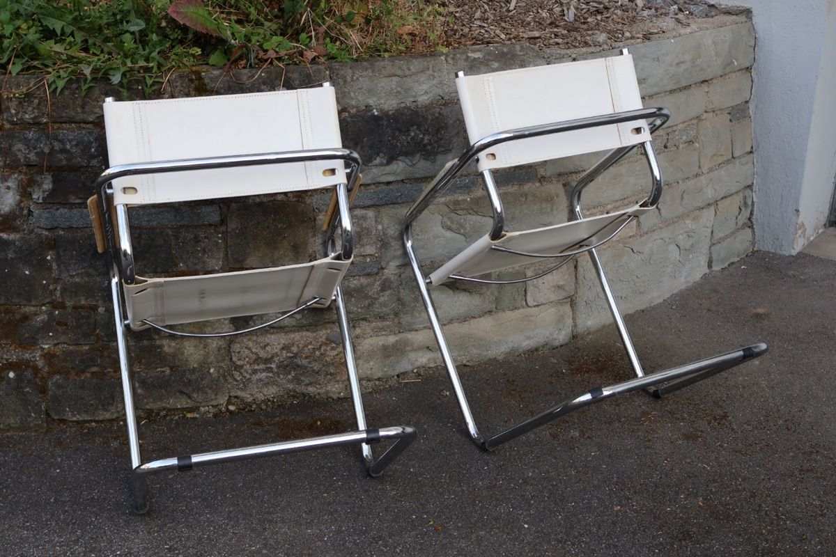 Sedie: 2x Echtleder Freischwinger nach Marcel Breuer – Usato da Zürich venduto da inf_995m 4