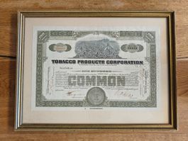 Tobacco Products Corporation Aktie - Historische Wertpapier