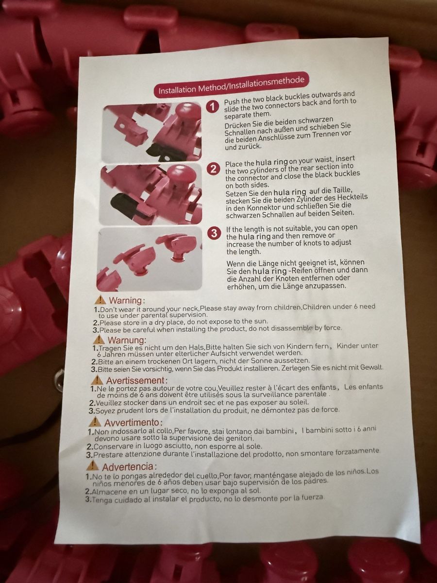 Hometrainer: Hula Hoop pink verstellbar  – Nuovo (secondo la descrizione) da Bischofszell venduto da somagi73 1