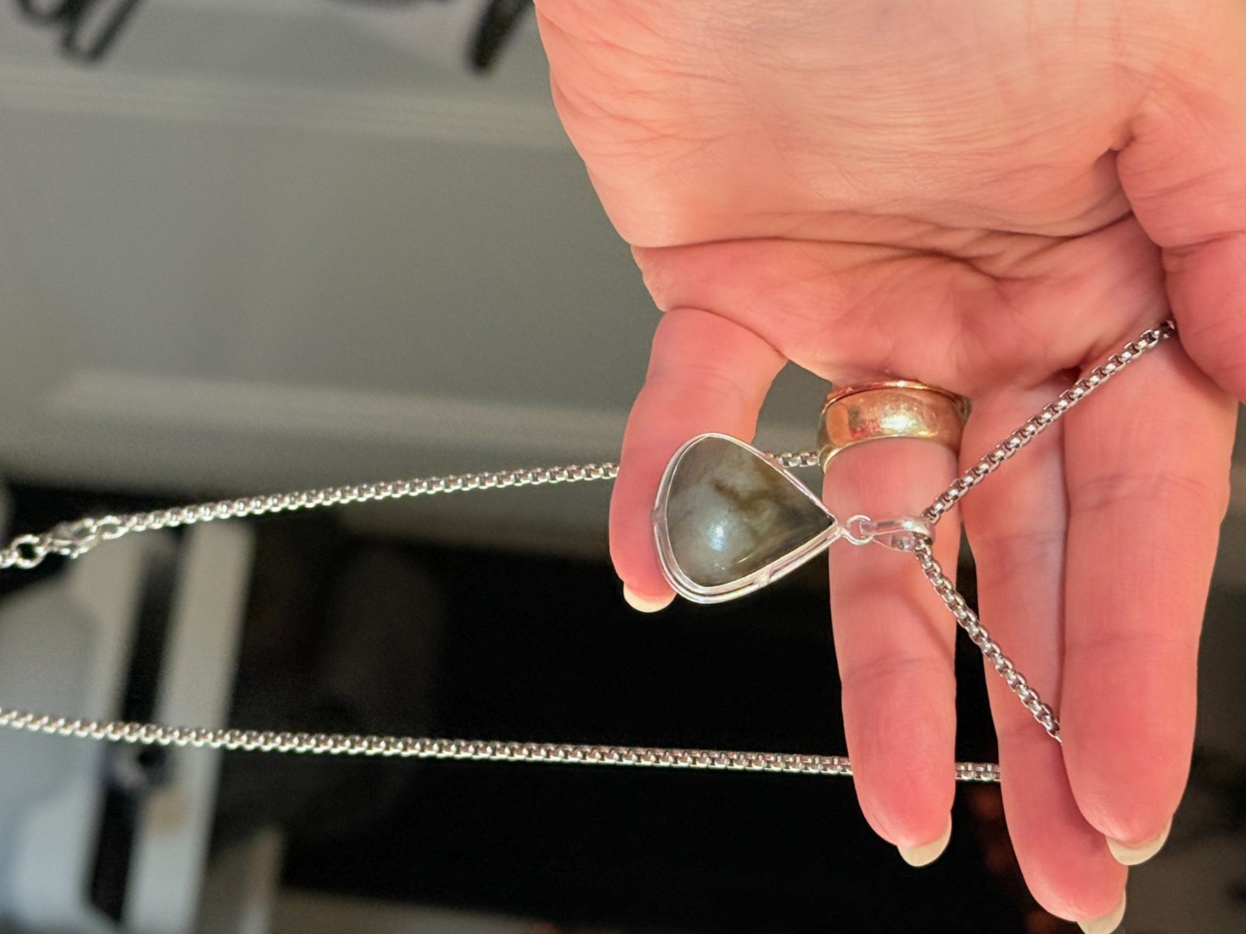 Catenine: Collier élégant avec Labradorite véritable, neuf! – Nuovo e nell'imballaggio originale da Genève venduto da AGBERG 8