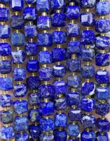 Lapislazuli Würfel- facettiert ca. 6mm. 44 Würfel Strang