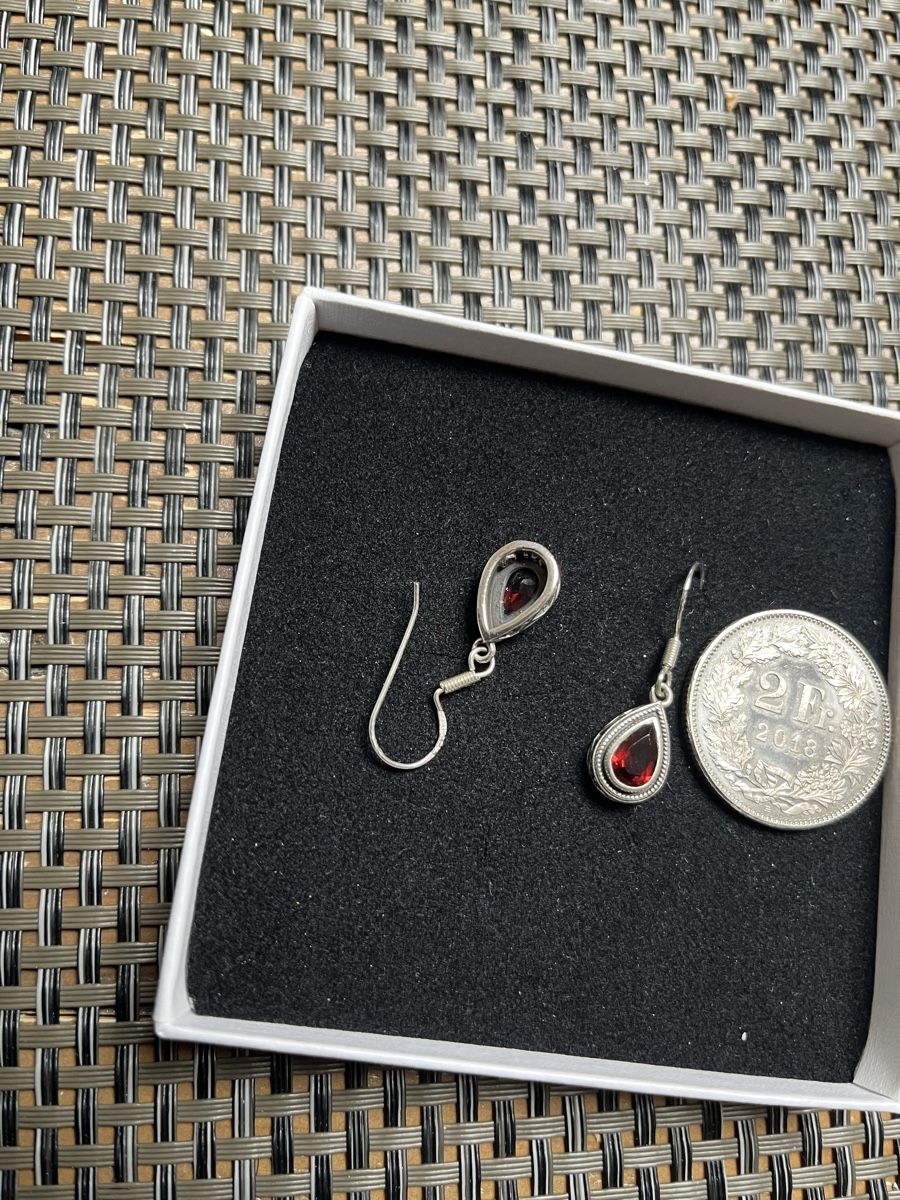 Orecchini pendenti & Orecchini a lobo: Elegante Ohrhänger mit Granat - Silber 925 – Nuovo e nell'imballaggio originale da Worb venduto da alfiie824 2