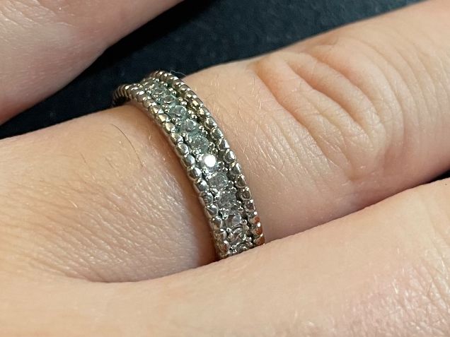 Bagues: Ring Silber verstellbar Strass – D'occasion à Zürich par lil_x7ky