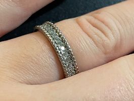 Ring Silber verstellbar Strass