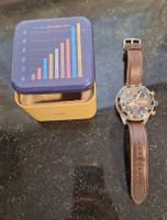 Fossil Montre homme  chronographe bracelet cuir marron