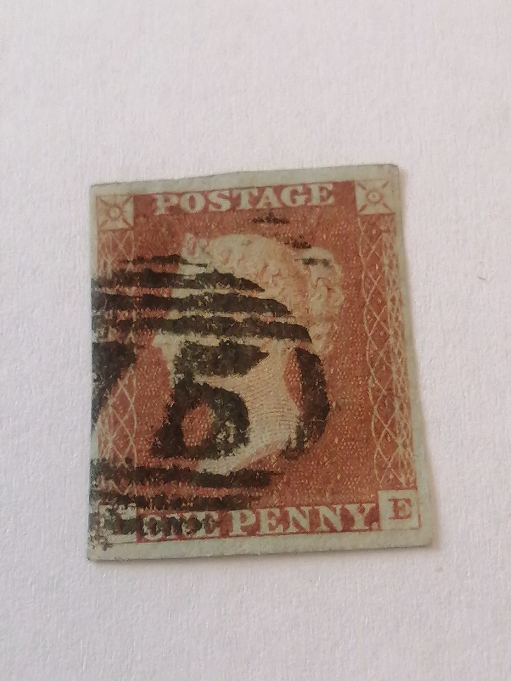 Alle Briefmarken: One Penny Red 1846 – Gebraucht aus Happerswil von tschergi