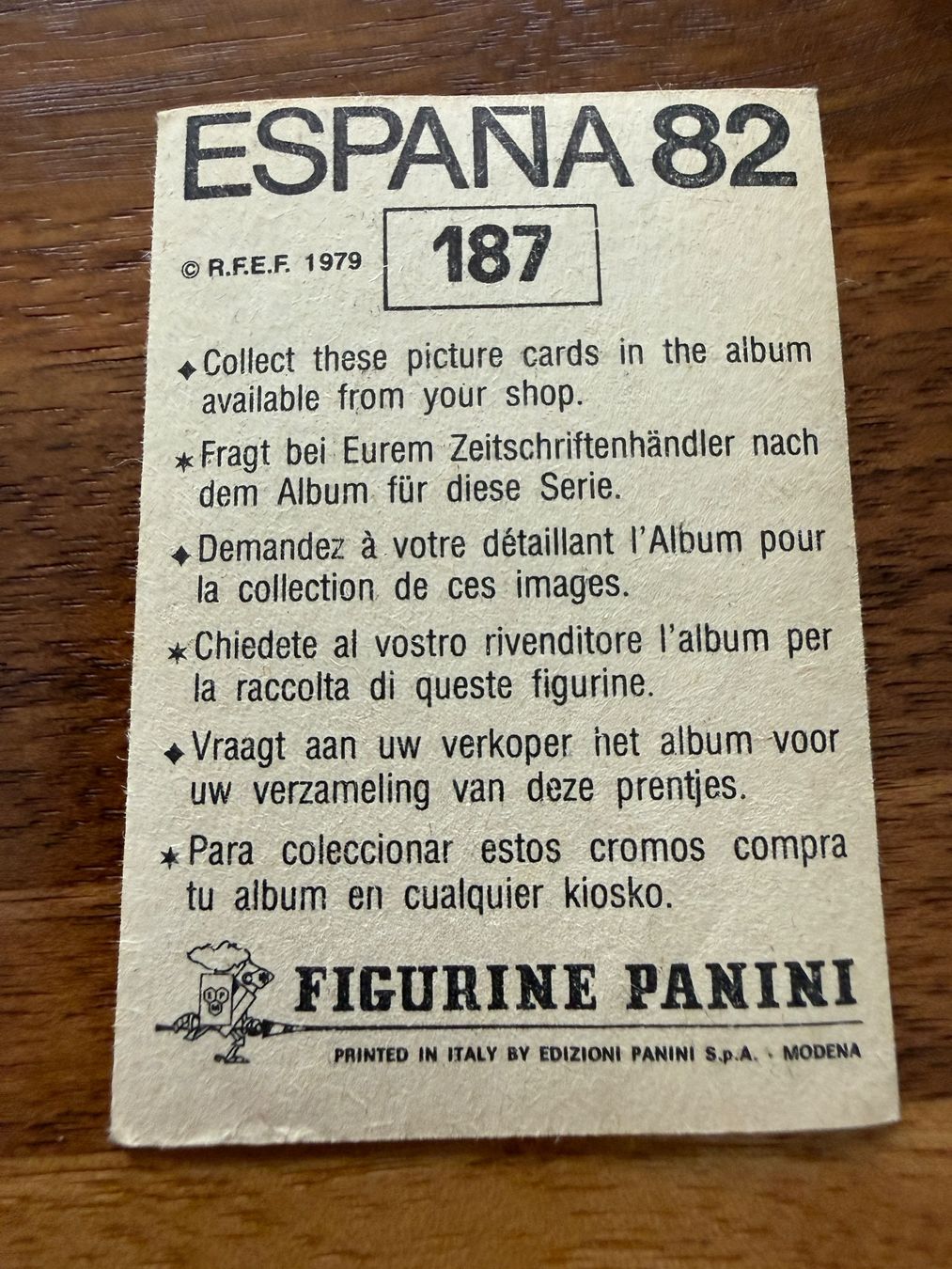 Panini Sammelbilder & Trading cards: Panini WM Spanien 1982 - Nr. 187 Laszlo Balint – Gebraucht aus Lyss von Louuurs 1